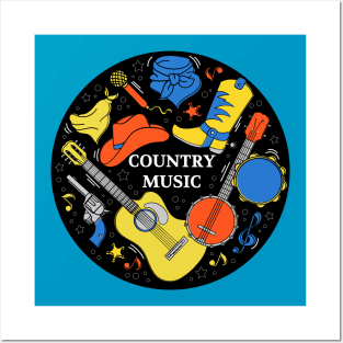 country music concept Posters and Art